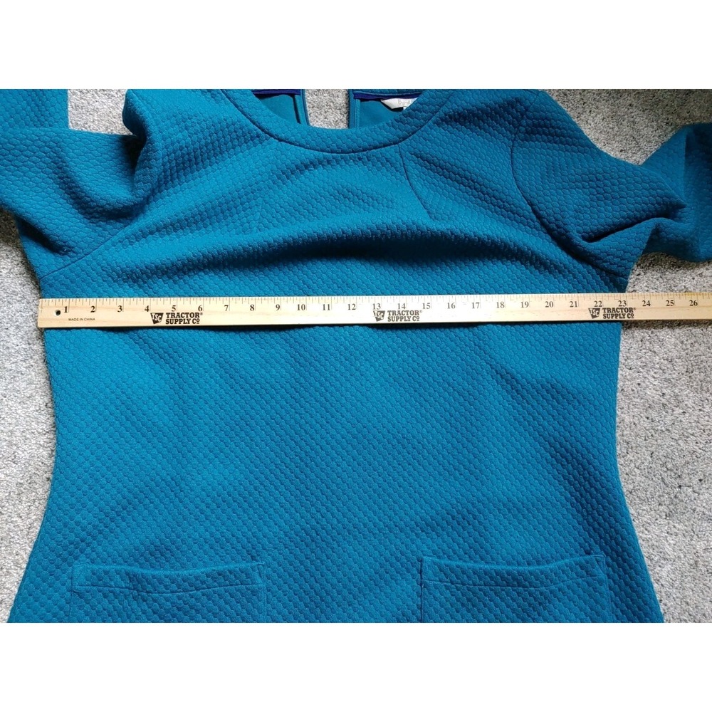 Vtg Boden 60s Shift Dress Womens Sz 16L Ottoman Textured Knit Pockets Gorpcore - Picture 4 of 8
